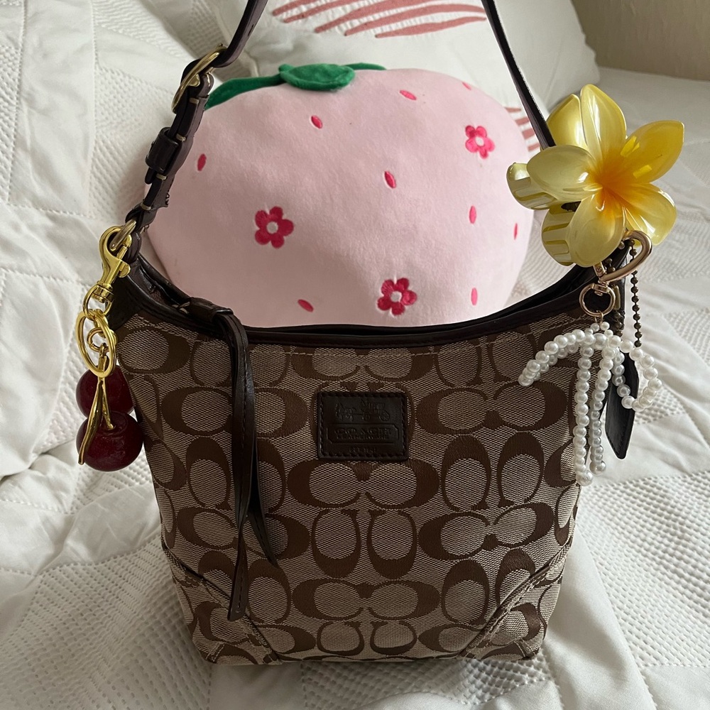 Coach Brown Signature Shoulder Bag